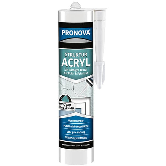 Struktur-Acryl Pronova – Kartusche weiss, Dichtmasse 300ml